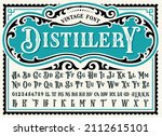 vintage display font  this font ... | Shutterstock .eps vector #2112615101