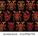 samurai seamless pattern  a... | Shutterstock .eps vector #2114906744