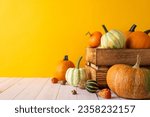 Autumn harvest theme with a...