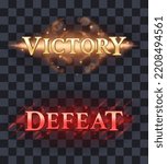 Victory And Defeat Text Game...