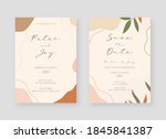 invitation card template. set... | Shutterstock .eps vector #1845841387