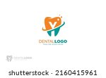 v logo dentist for branding... | Shutterstock .eps vector #2160415961