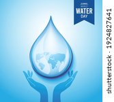 world water day. save water. | Shutterstock .eps vector #1924827641