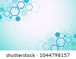 molecular concept of neurons... | Shutterstock .eps vector #1044798157