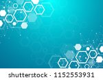 scientific molecule background... | Shutterstock . vector #1152553931
