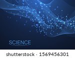 scientific molecule background... | Shutterstock .eps vector #1569456301
