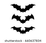 bat silhouettes | Shutterstock .eps vector #660637834