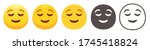 relieved emoji. peaceful face... | Shutterstock .eps vector #1745418824