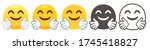 hugging emoji. happy face with... | Shutterstock .eps vector #1745418827