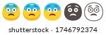fearful emoji. yellow face with ... | Shutterstock .eps vector #1746792374