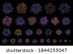 hand drawn fireworks. festival... | Shutterstock .eps vector #1844255047