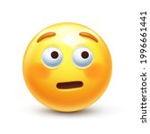 flushed emoji looks away.... | Shutterstock .eps vector #1996661441