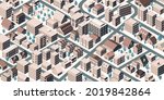 isometric city street. town... | Shutterstock .eps vector #2019842864