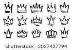 handdrawn crowns. royal crown... | Shutterstock .eps vector #2027427794