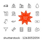 set of oil related vector line... | Shutterstock .eps vector #1263052054