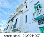Small photo of Tangier, Morocco - December 29, 2023: Streetscapes and building facades in Tangier, Morocco