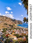 Small photo of Tenerife, Spain - December 25, 2023: Aerial views of the town of San Andres and the beaches of Playa de las Teresitas on the island of Tenerife in Spain's Canary Islands