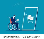 shopping for people with... | Shutterstock .eps vector #2112432044
