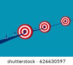 businesswoman team to target... | Shutterstock .eps vector #626630597