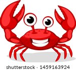 Crab Character Smiling With Big ...