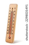 Wooden thermometer with high...