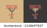 martini vector cocktail with... | Shutterstock .eps vector #2138697837