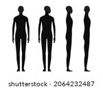 human body silhouette of a... | Shutterstock .eps vector #2064232487