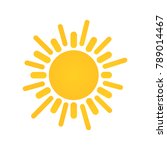 sunny weather sign icon. yellow ... | Shutterstock . vector #789014467