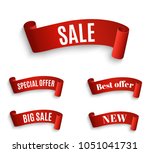 special offer vector ribbon.red ... | Shutterstock .eps vector #1051041731