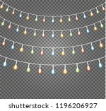 christmas lights isolated... | Shutterstock .eps vector #1196206927