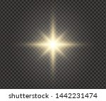 white glowing light explodes on ... | Shutterstock .eps vector #1442231474