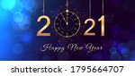 happy new year 2021 blue... | Shutterstock .eps vector #1795664707