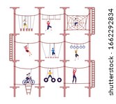 activity children in extreme... | Shutterstock .eps vector #1662292834