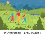 group golfer people character... | Shutterstock .eps vector #1757603057