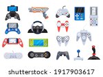 Game Joystick Icons And Gamers...