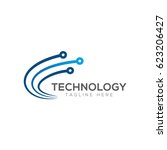 abstract technology logo | Shutterstock .eps vector #623206427