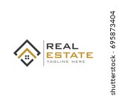 real estate logo | Shutterstock .eps vector #695873404