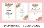 wedding invitations set with... | Shutterstock .eps vector #1265479207