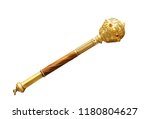 Ancient Gold Mace Isolated