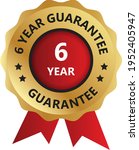 6 year guarantee badge ... | Shutterstock .eps vector #1952405947