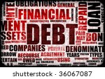 financial debt as a abstract... | Shutterstock . vector #36067087