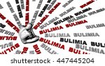 suffering from bulimia with a... | Shutterstock . vector #447445204
