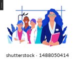 medical insurance illustration  ... | Shutterstock .eps vector #1488050414