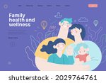 family health and wellness  ... | Shutterstock .eps vector #2029764761