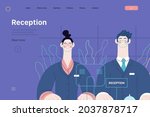 hospital reception   medical... | Shutterstock .eps vector #2037878717