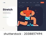 runners   a man running and... | Shutterstock .eps vector #2038857494