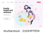 family health and wellness  ... | Shutterstock .eps vector #2102497054