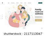 family health and wellness  ... | Shutterstock .eps vector #2117113067