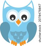 friendly colorful comic owl... | Shutterstock .eps vector #2078478847