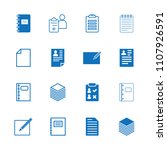notepad icon. collection of 16... | Shutterstock .eps vector #1107926591